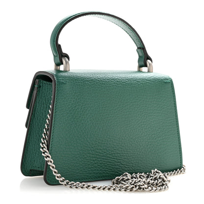 Gucci Dollar Calfskin Crystal Mini Dionysus Top Handle Bag Emerald 3 of 10