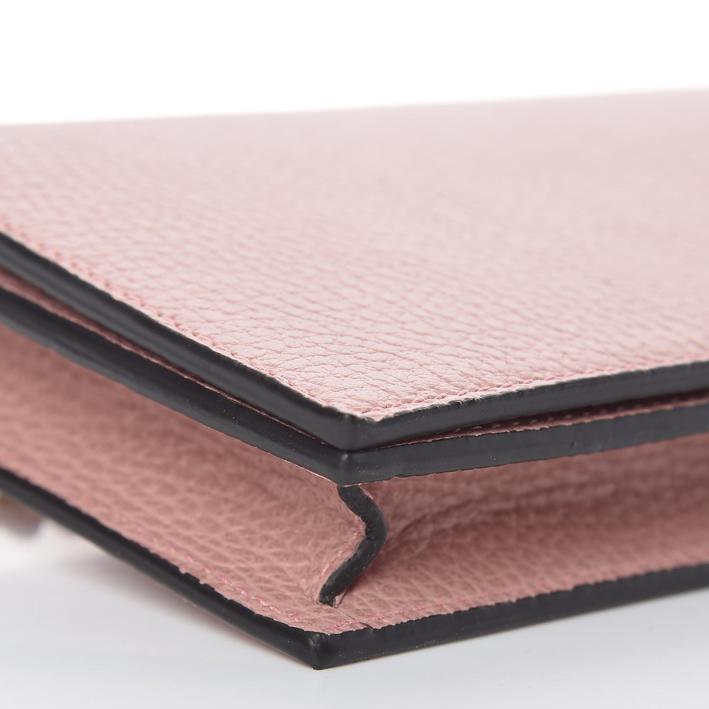Dollar Calfskin Medium Betty Chain Wallet Soft Pink