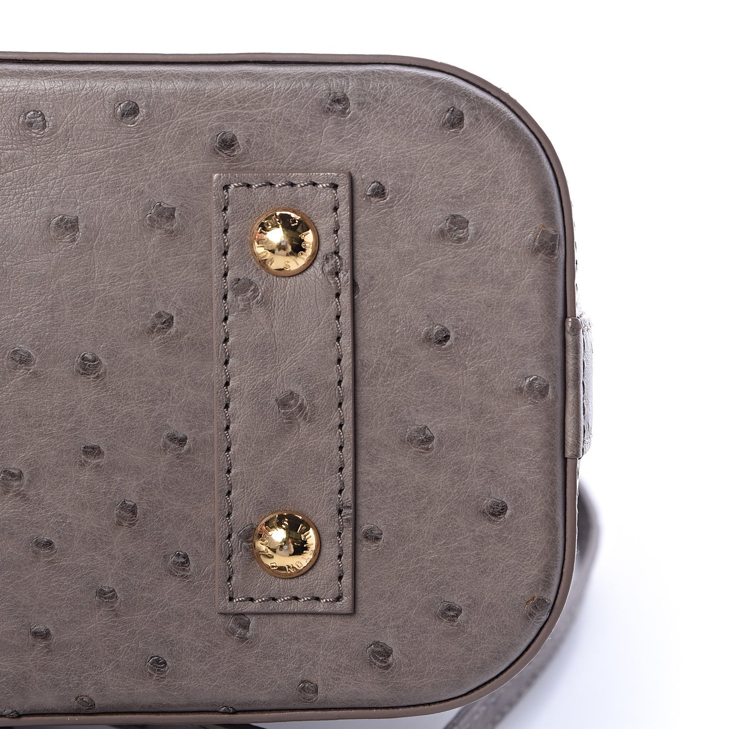 Louis Vuitton Ostrich Alma BB Gris 10 of 10