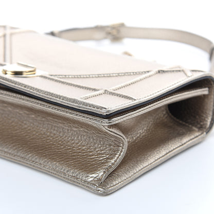 Christian Dior Metallic Grained Calfskin Medium Diorama Flap Bag Gold 8 of 9