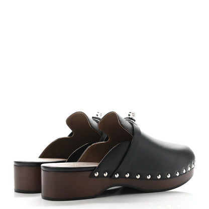 Hermes Calfskin Carlotta Mules 40 Black 4 of 7