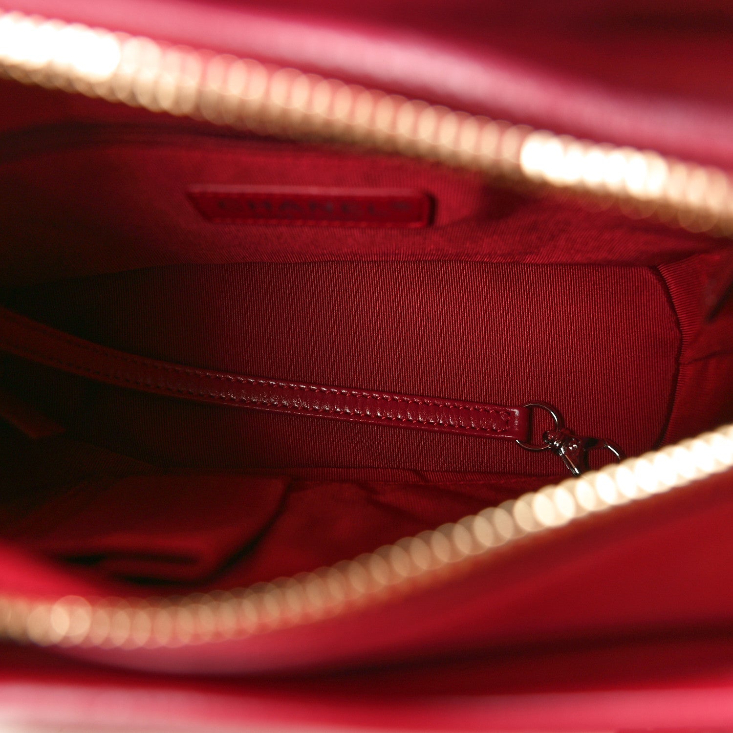 Chanel Aged Calfskin Chevron Quilted Small Gabrielle Hobo Red 5 of 10