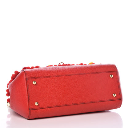 Dolce & Gabbana Calfskin Embellished Medium Miss Sicily Satchel Red 5 of 7