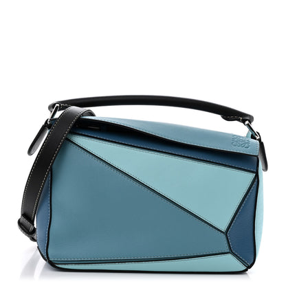 Loewe Calfskin Small Puzzle Bag Light Blue Aqua 1 of 10