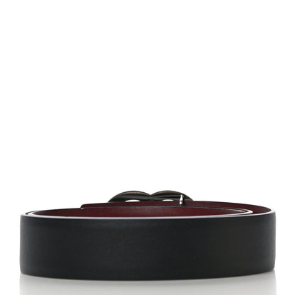 Chanel Calfskin CC Reversible Belt 75 Black Burgundy 3 of 8