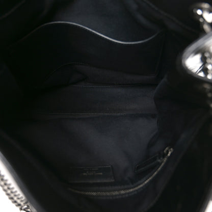 Saint Laurent Crinkled Calfskin Matelasse Monogram Medium Niki Shopper Tote Black 5 of 10