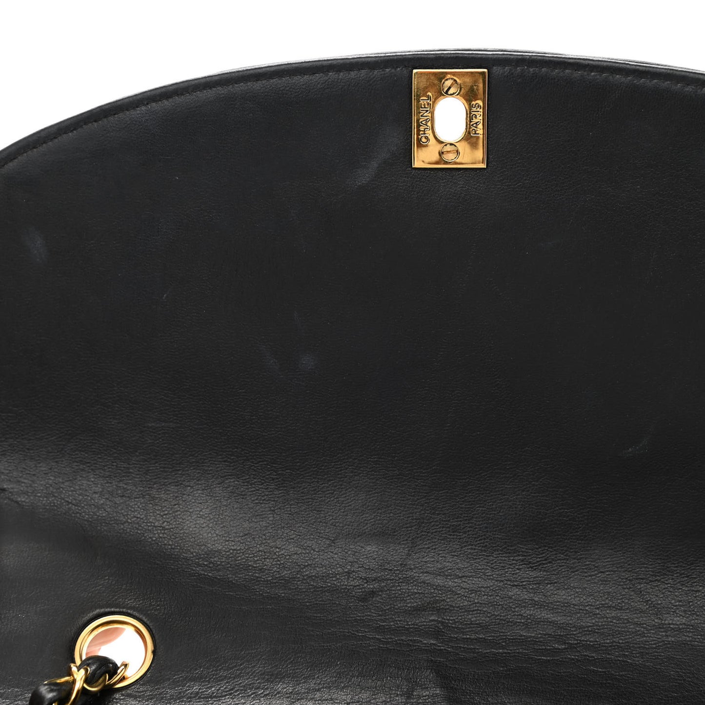 Lambskin Quilted Medium Single Flap Black