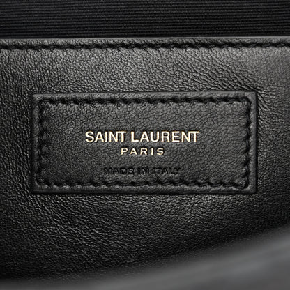 Saint Laurent Iridescent Calfskin Tri-Quilt Monogram Medium College Bag Black 6 of 11