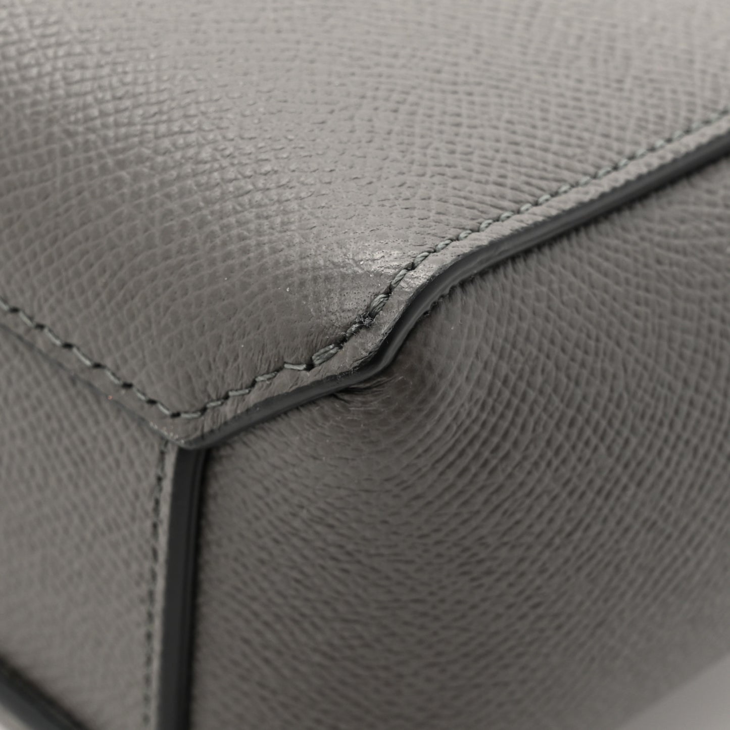 Grained Calfskin Pico Belt Bag Grey