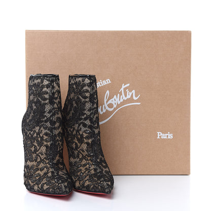 Christian Louboutin Patent Rete Lace Dentelle Psybootie 100 Ankle Boots 36.5 Black 8 of 8