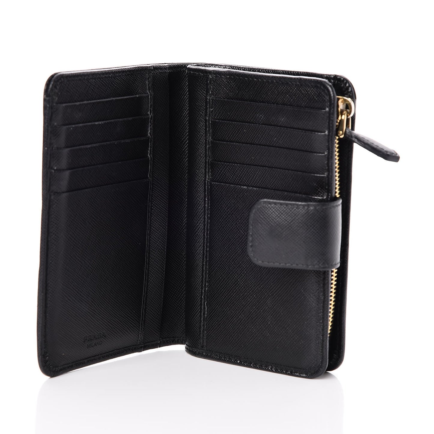 Saffiano Compact Wallet Nero Black
