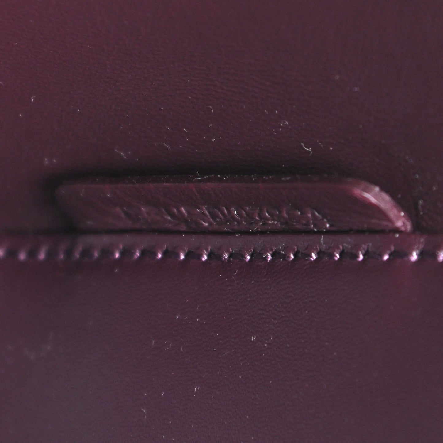 Smooth Calfskin TB Shoulder Bag Deep Maroon