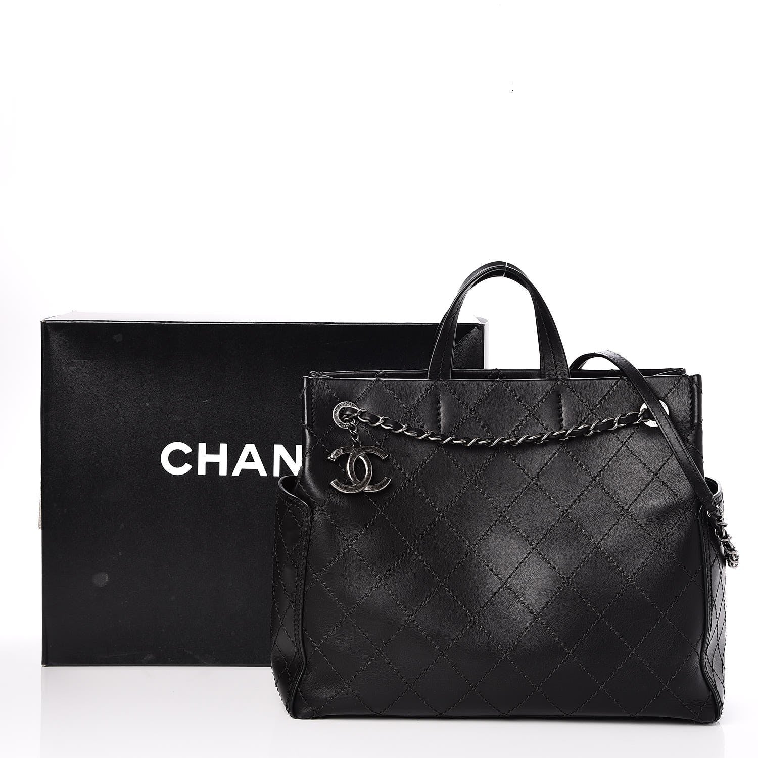Chanel Calfskin CC Pocket Tote Black 9 of 9
