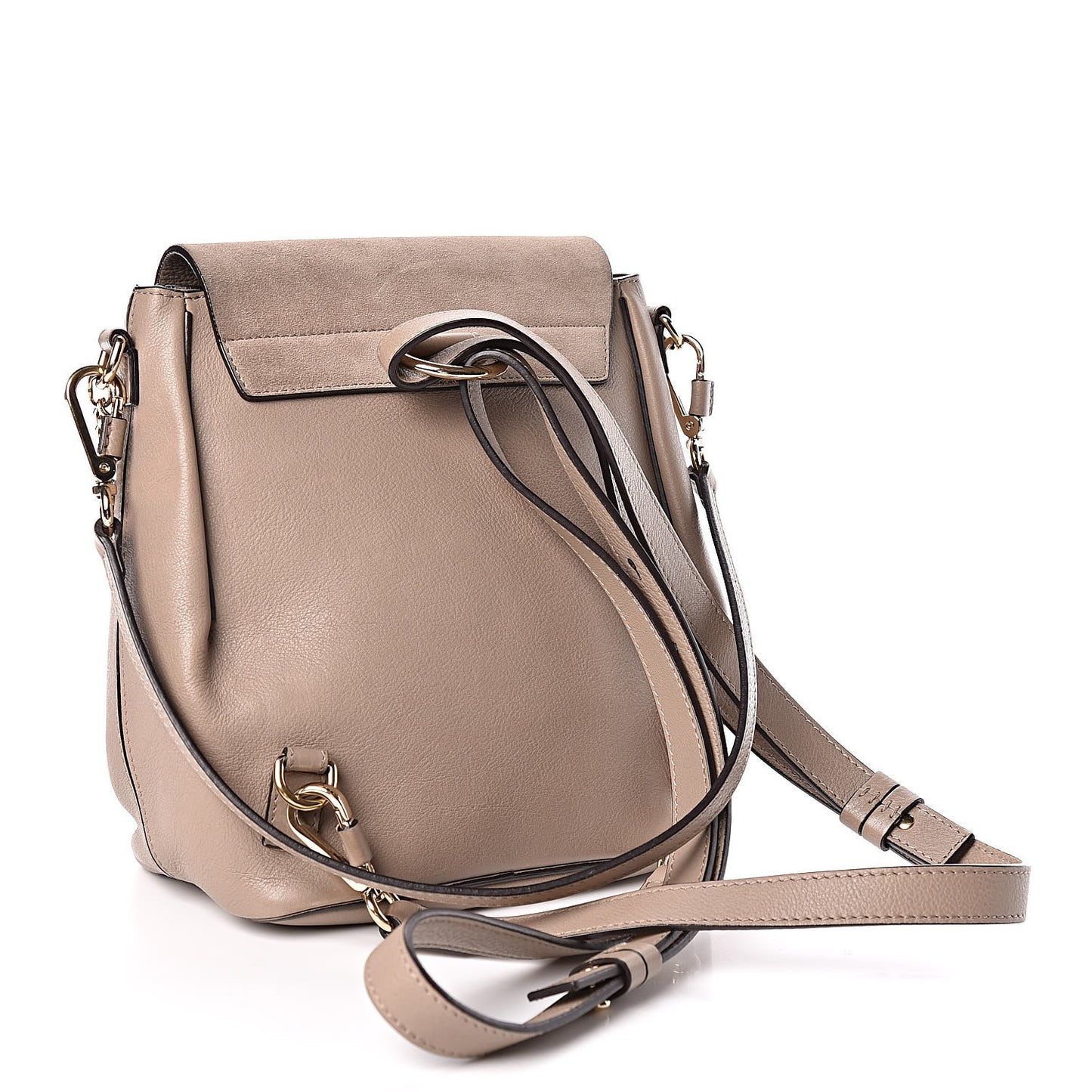 Suede Calfskin Medium Faye Backpack Motty Grey