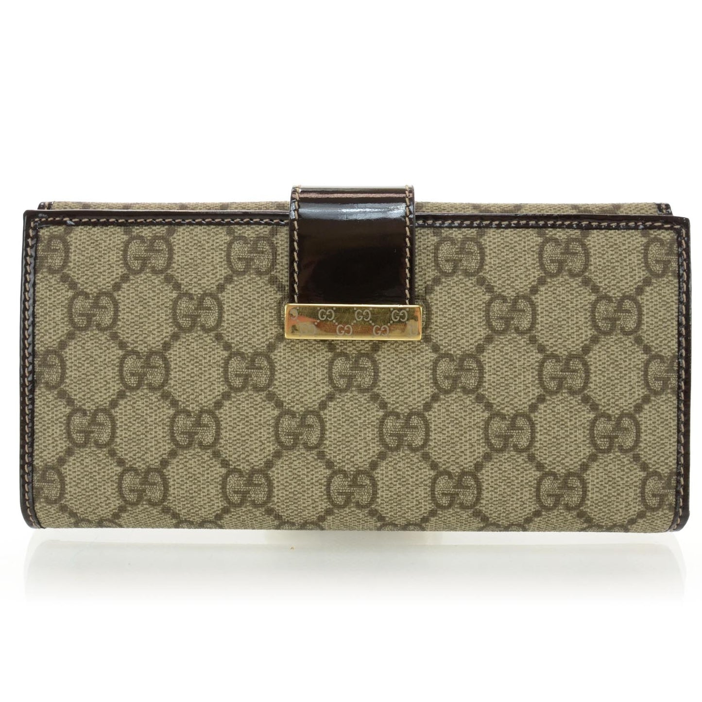 GG Plus Monogram Icon Bar Continental Flap Wallet