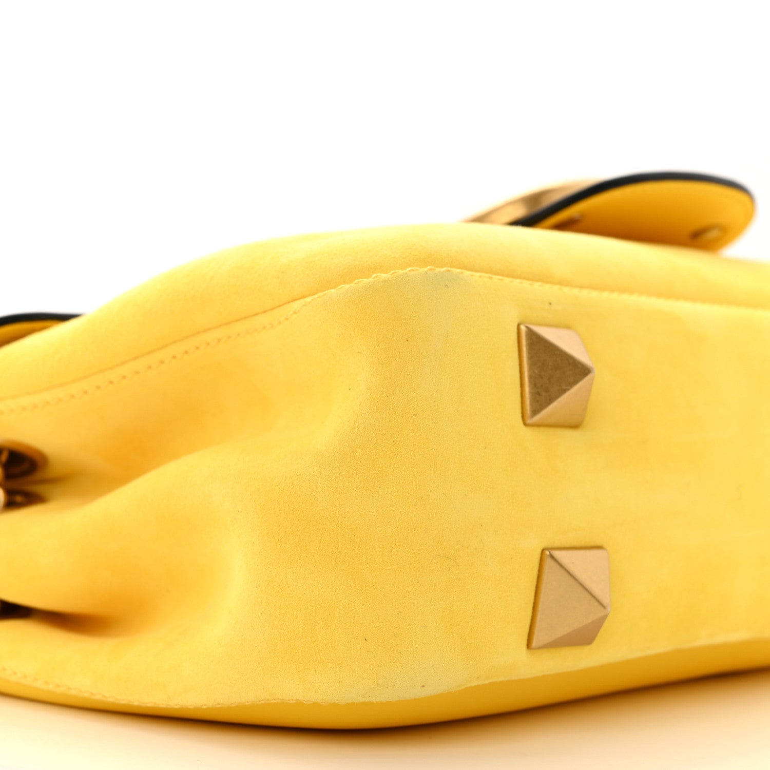Valentino Garavani Nappa Stud Sign Shoulder Bag Bright Lemon 8 of 11
