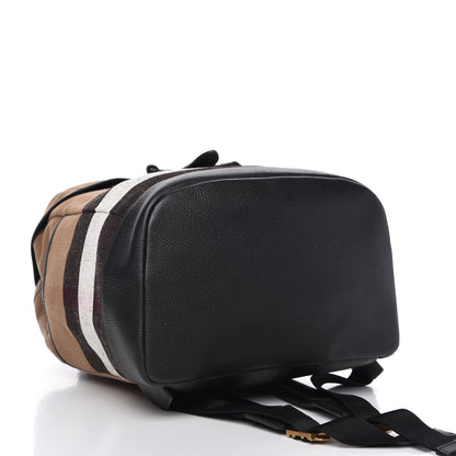 Burberry Canvas Mega Check Drifton Backpack Black 4 of 9