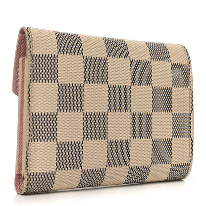 Louis Vuitton Damier Azur Victorine Wallet Rose Ballerine 3 of 6