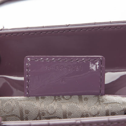 Christian Dior Patent Cannage Medium Lady Dior Purple 7 of 7