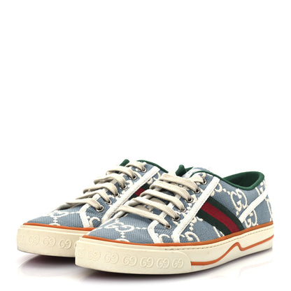 Gucci Cotton GG Monogram Web Womens 1977 Tennis Sneakers 39 Philod Ivory Mystic White 4 of 13
