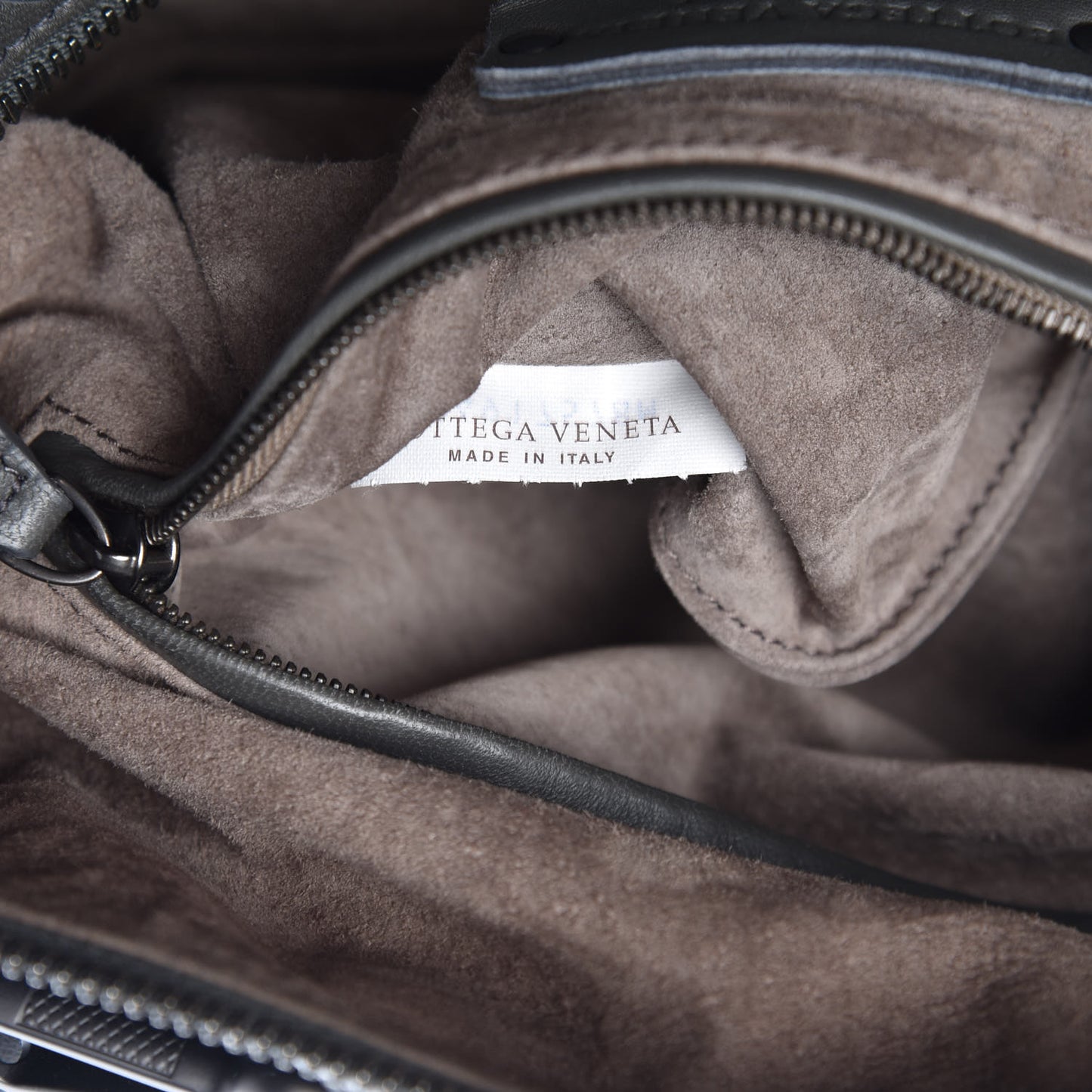 Nappa Intrecciato Top Handle Bag Grey