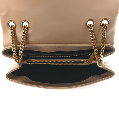 Saint Laurent Calfskin Y Quilted Monogram Medium Loulou Chain Satchel Dark Beige 5 of 12