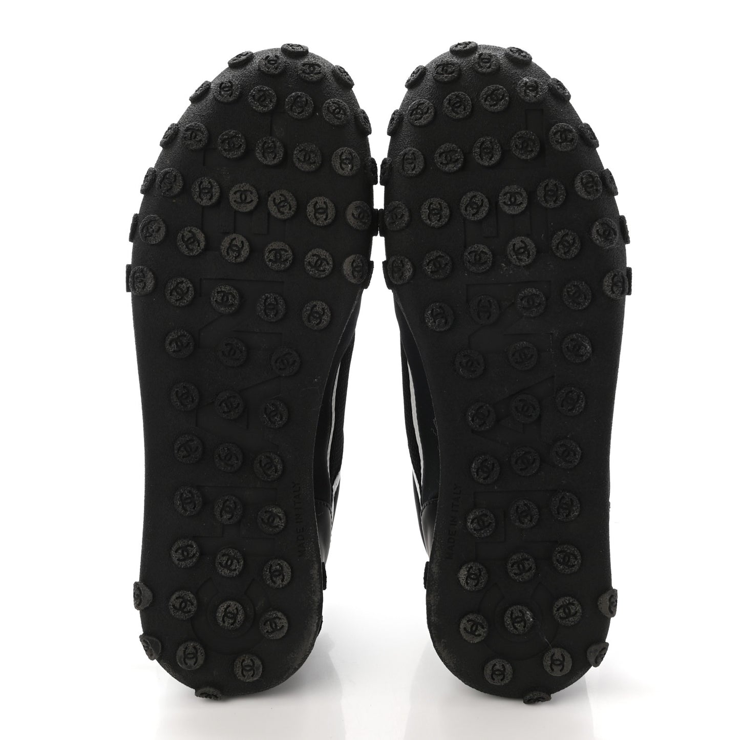 Calfskin Mesh Lycra Sneakers 39 Black