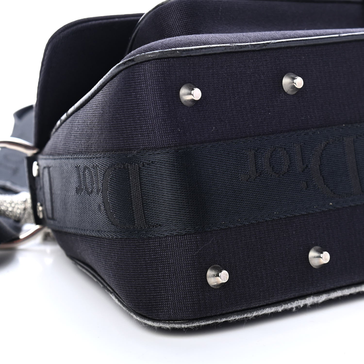 Christian Dior Silk Jersey Crystal Hardcore Clutch Black 11 of 12