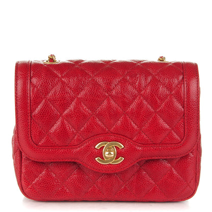 Chanel Caviar Quilted Mini Square Flap Red 1 of 8