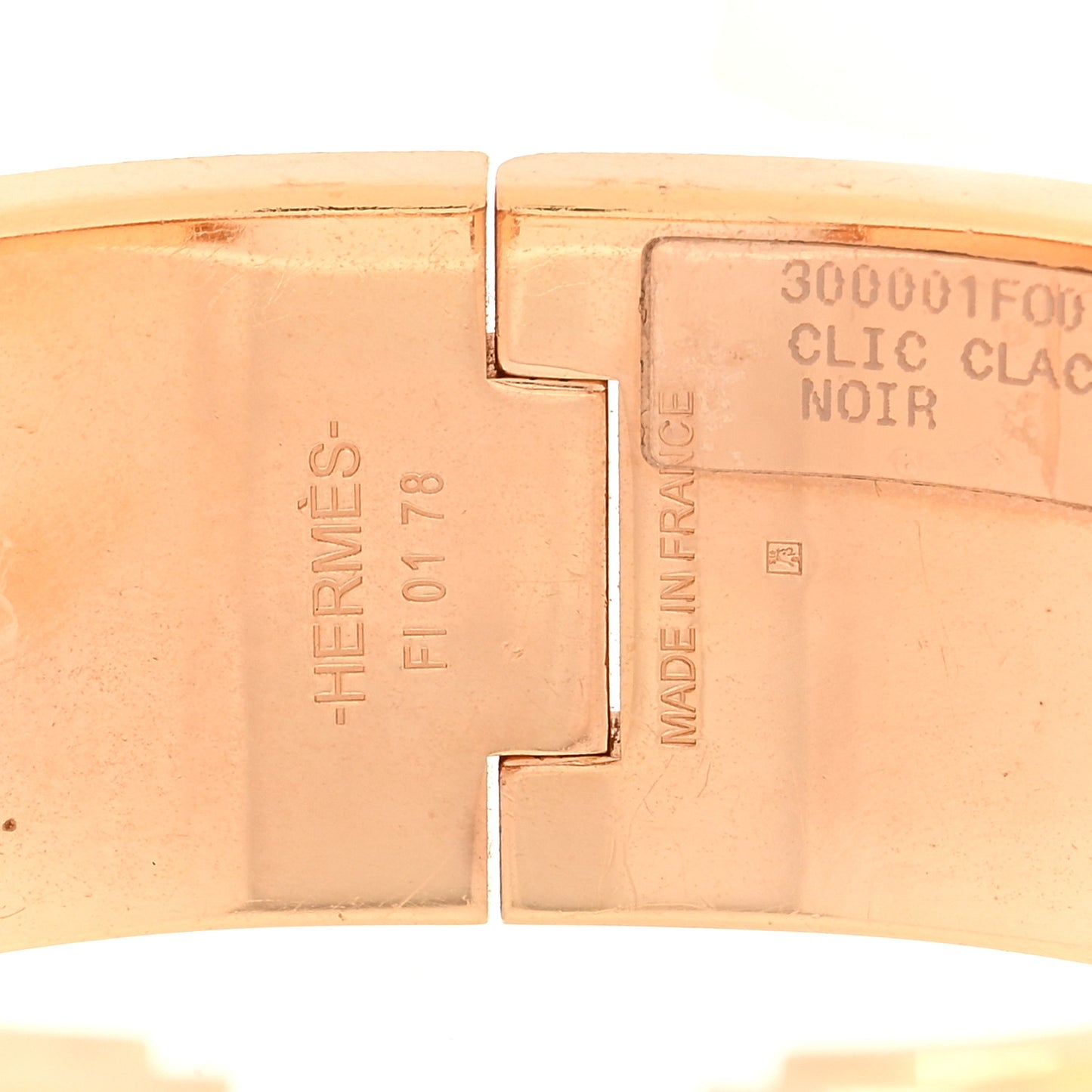 Enamel Wide Clic Clac H Bracelet PM Black