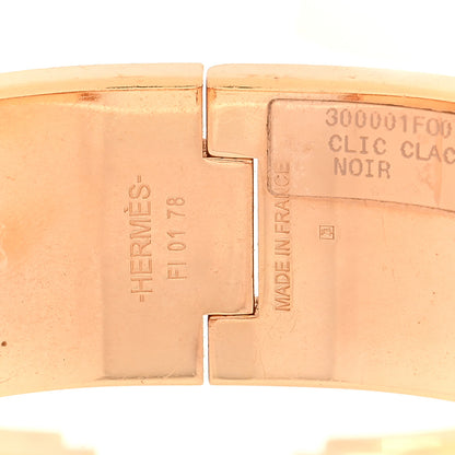 Hermes Enamel Wide Clic Clac H Bracelet PM Black 4 of 5