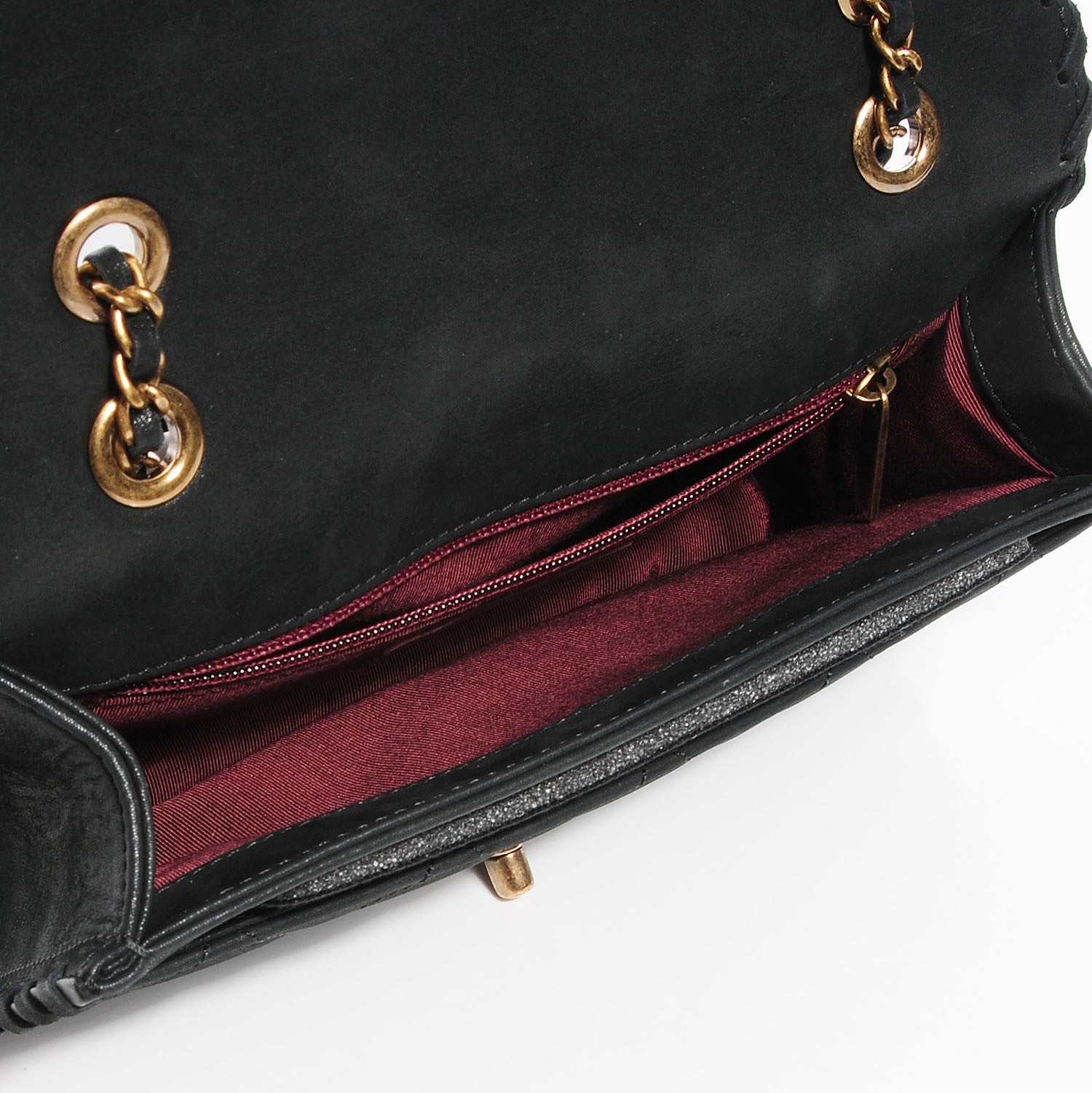 Chanel Metallic Calfskin Small Happy Stitch Flap Black 5 of 9