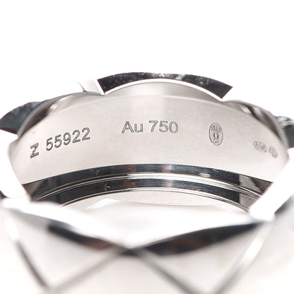 Chanel 18K White Gold Large Coco Crush Ring 63 10.25 5 of 6