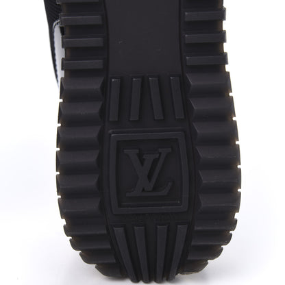 Louis Vuitton Suede Monogram Run Away Sneakers 37 Black 6 of 9