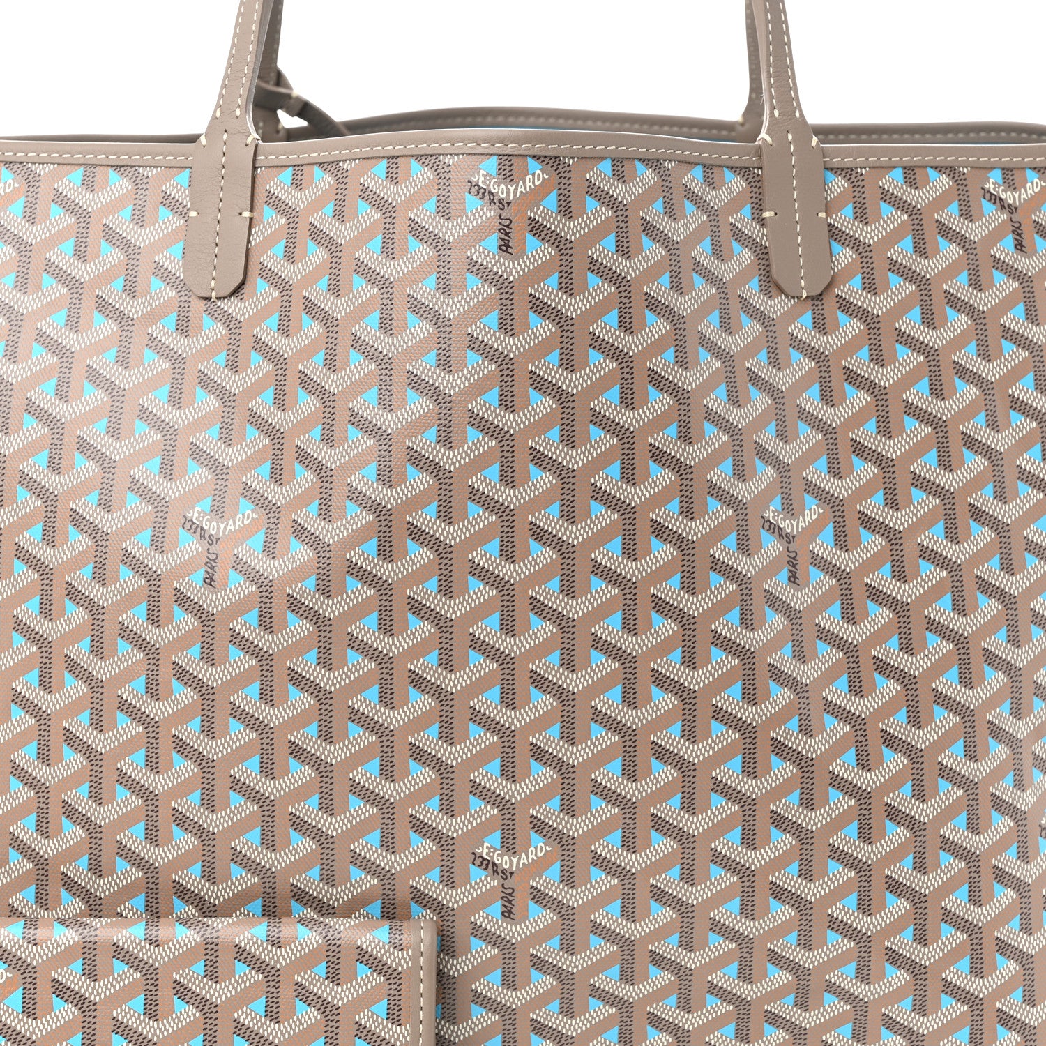 Goyard Goyardine Saint Louis Claire Voie GM Grege Turquoise 9 of 12