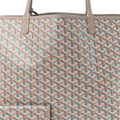 Goyard Goyardine Saint Louis Claire Voie GM Grege Turquoise 9 of 12