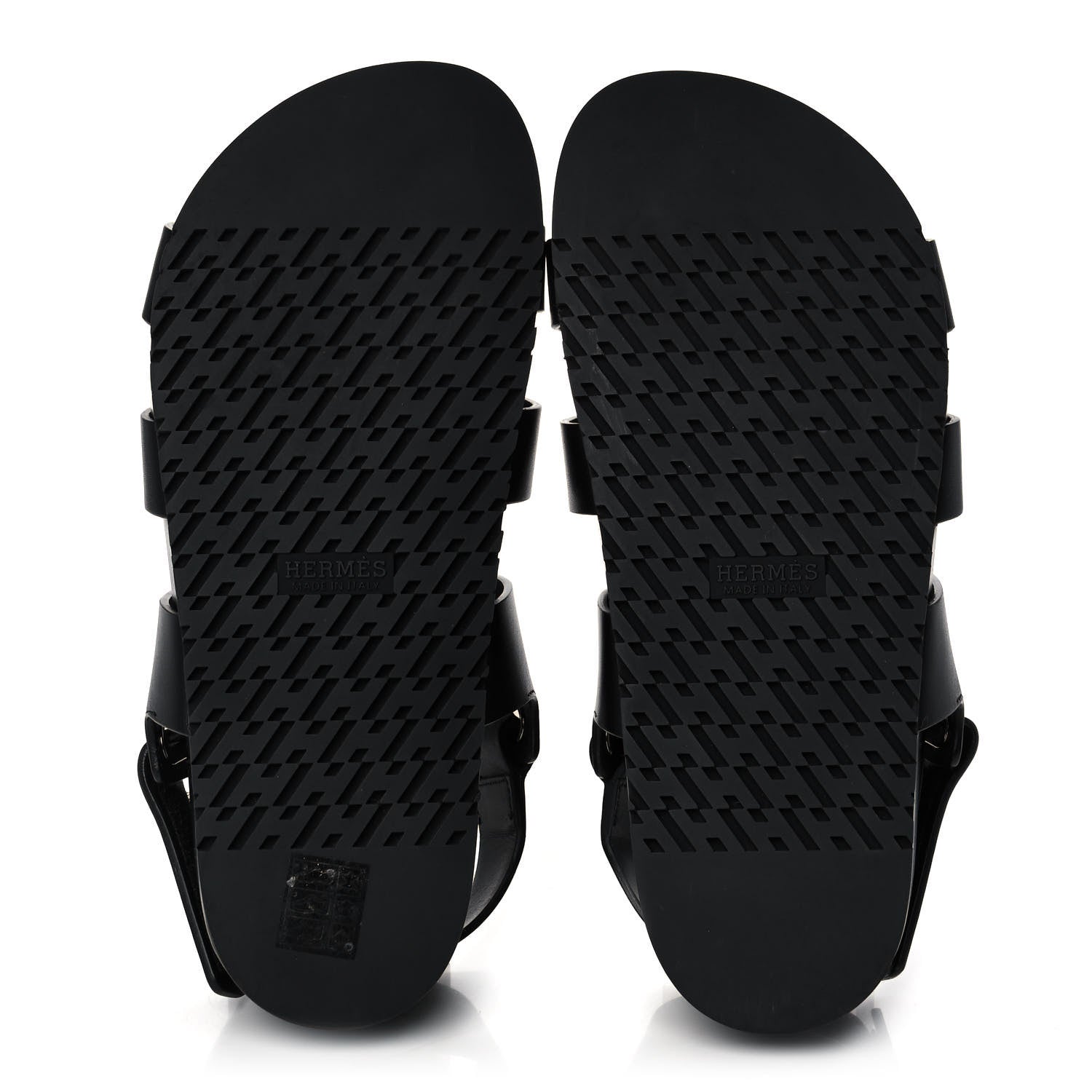Hermes Calfskin Womens Takara Sandals 38.5 Black 5 of 11