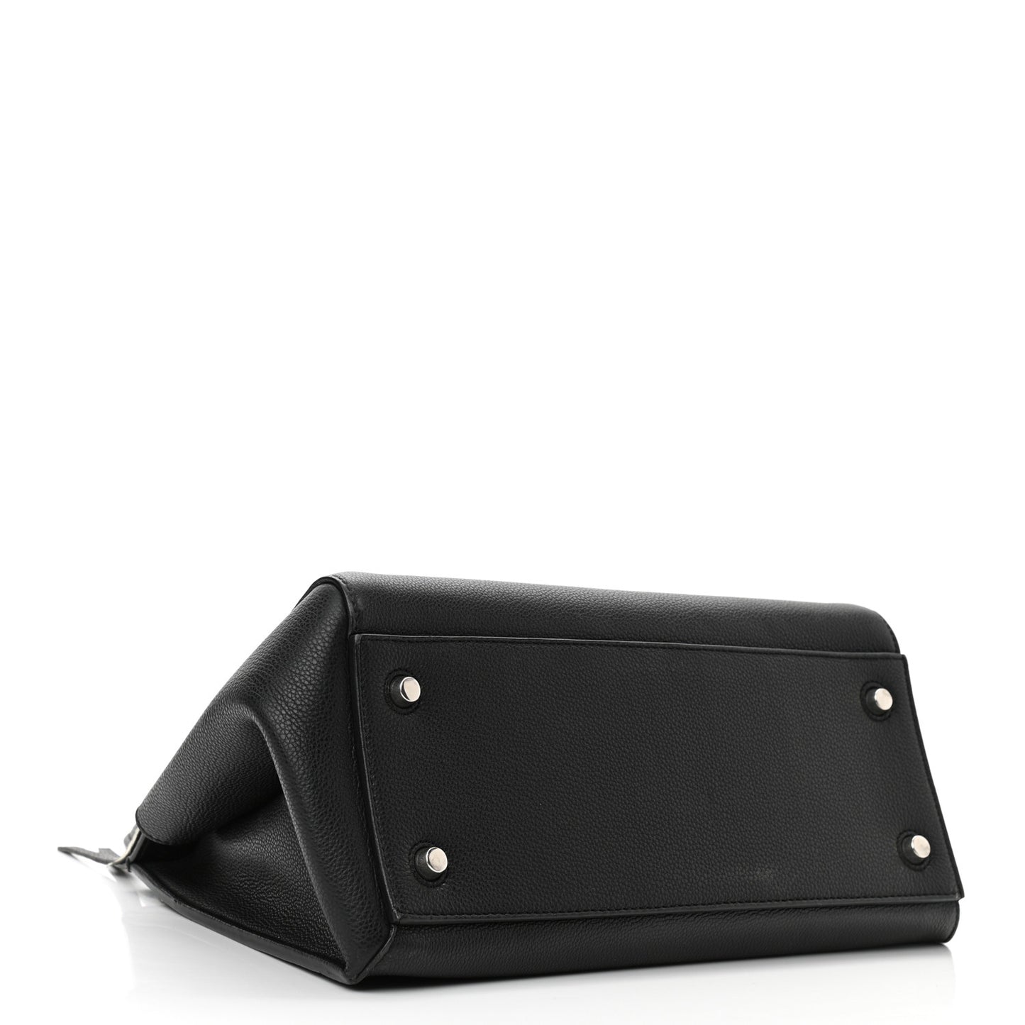 Supple Calfskin Medium Edge Shoulder Bag Black