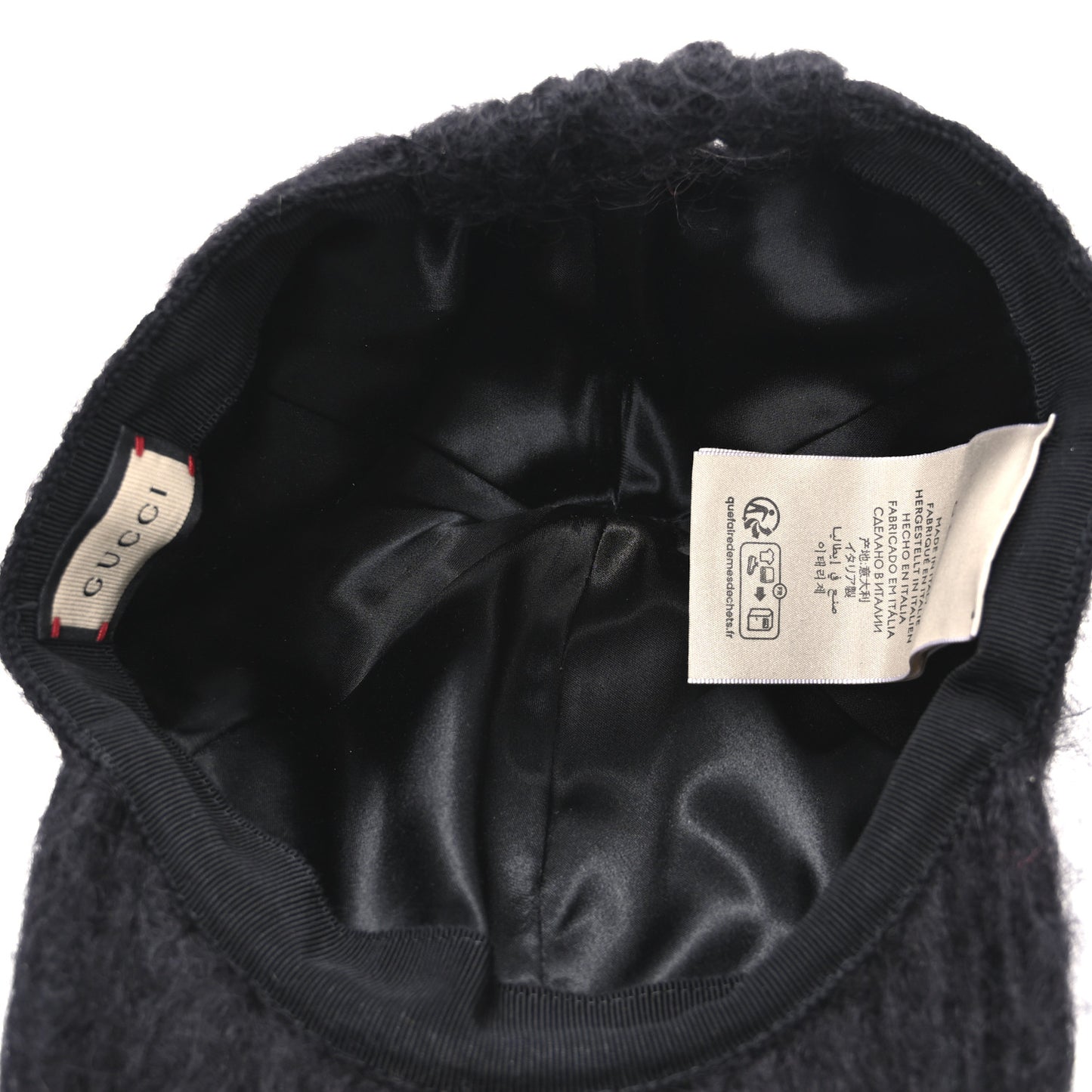 Mohair GG Lauren Baseball Hat L Black