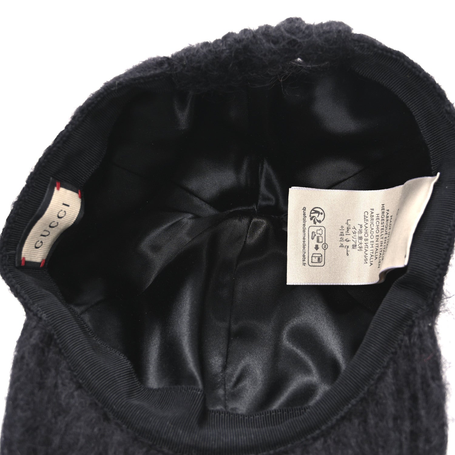 Gucci Mohair GG Lauren Baseball Hat L Black 7 of 8