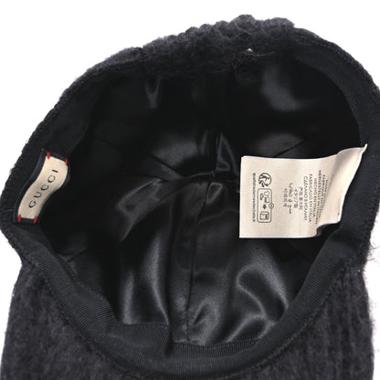 Gucci Mohair GG Lauren Baseball Hat L Black 7 of 8