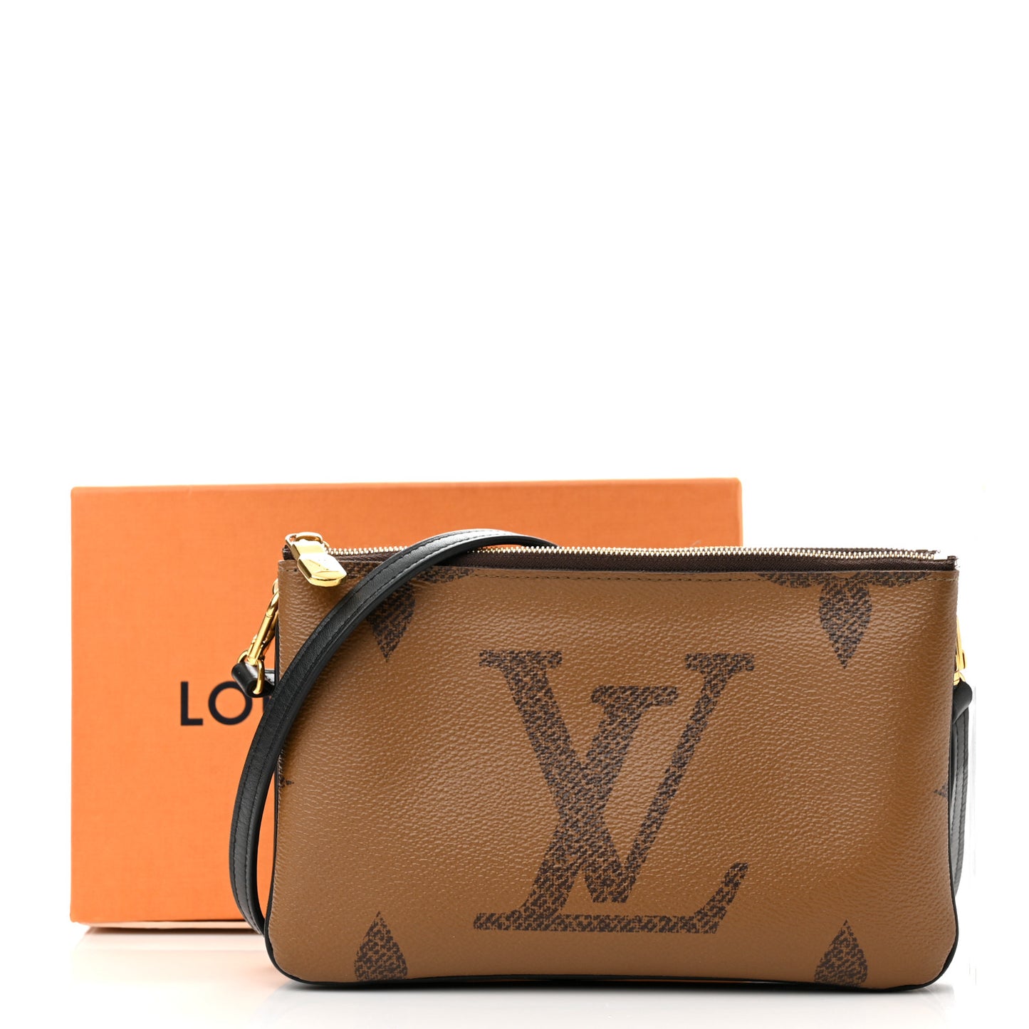 Reverse Monogram Giant Double Zip Pochette