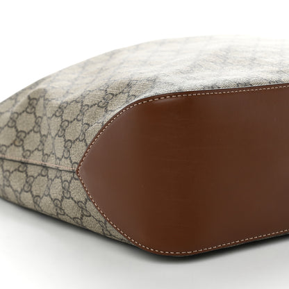 Gucci GG Supreme Monogram Large Linea A Hobo Light Brown 9 of 10