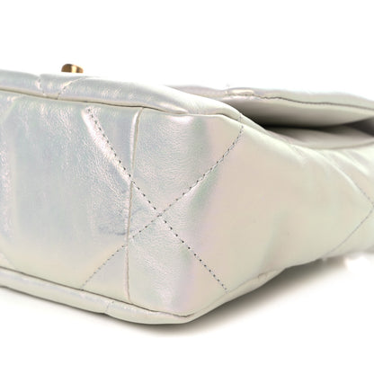 Chanel Iridescent Calfskin Quilted Medium Chanel 19 Flap White 9 of 9