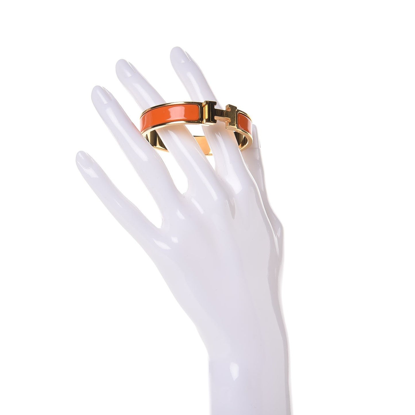 Enamel Narrow Clic Clac H Bracelet PM Orange