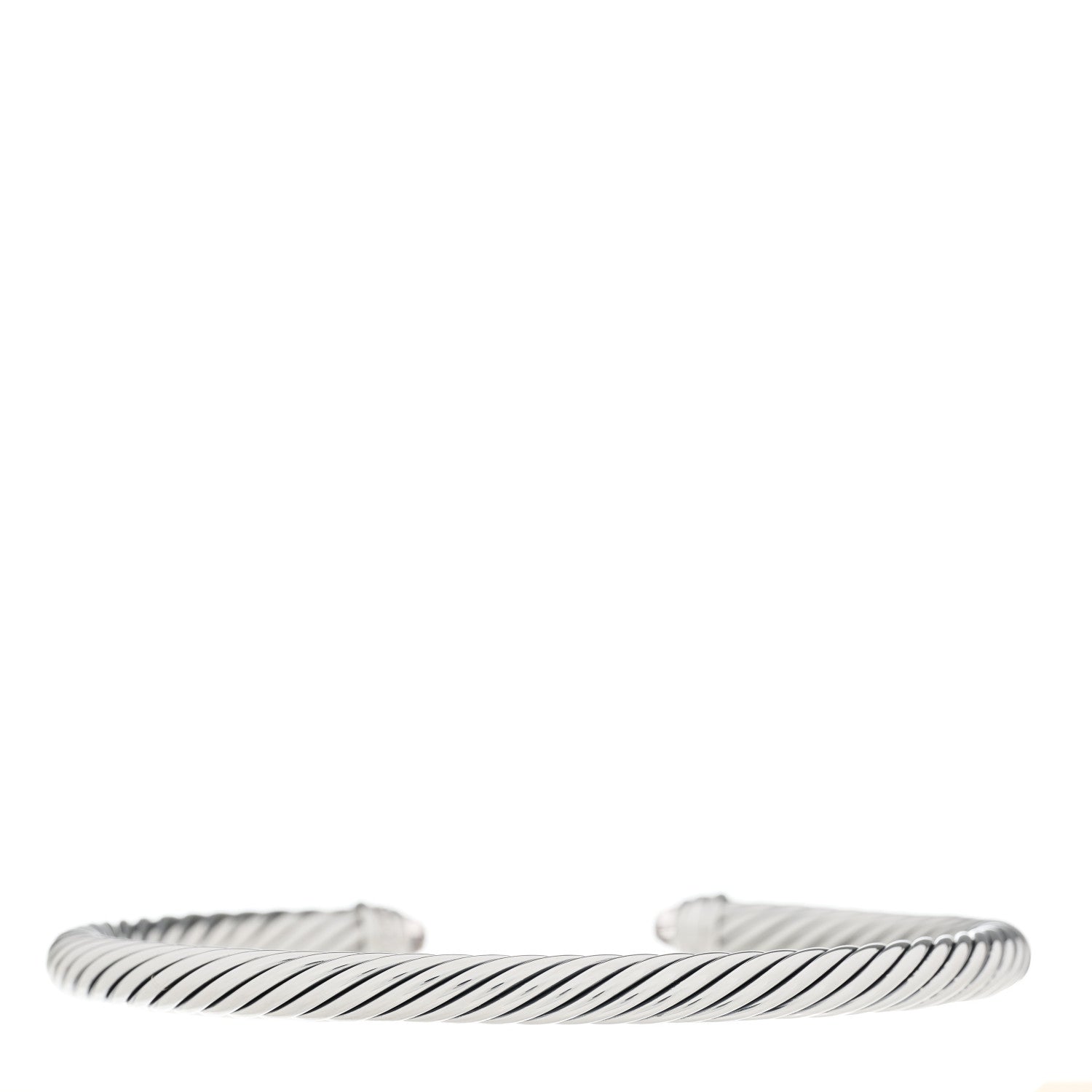 David Yurman Sterling Silver Diamond Morganite 5mm Cable Classics Bracelet 2 of 3