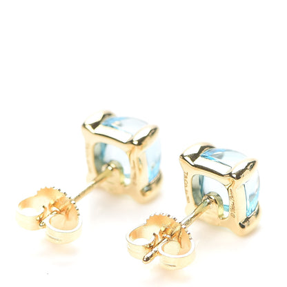 Tiffany 18K Yellow Gold Blue Topaz Paloma Picasso Sugar Stacks Earrings 3 of 6