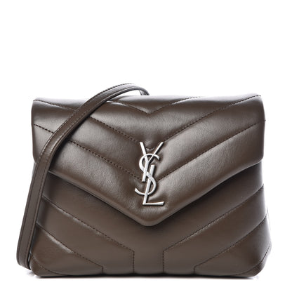 Saint Laurent Calfskin Y Quilted Monogram Toy Loulou Crossbody Bag Faggio 1 of 9