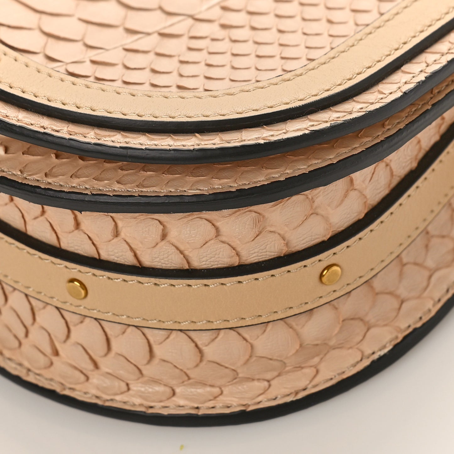 Python Small Nile Bracelet Bag Pearl Beige