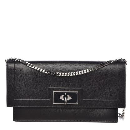 Givenchy Calfskin Shark Lock Chain Wallet Black 1 of 11